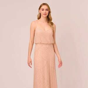 Adrianna Papell Pink Sleeveless Maxi Dress